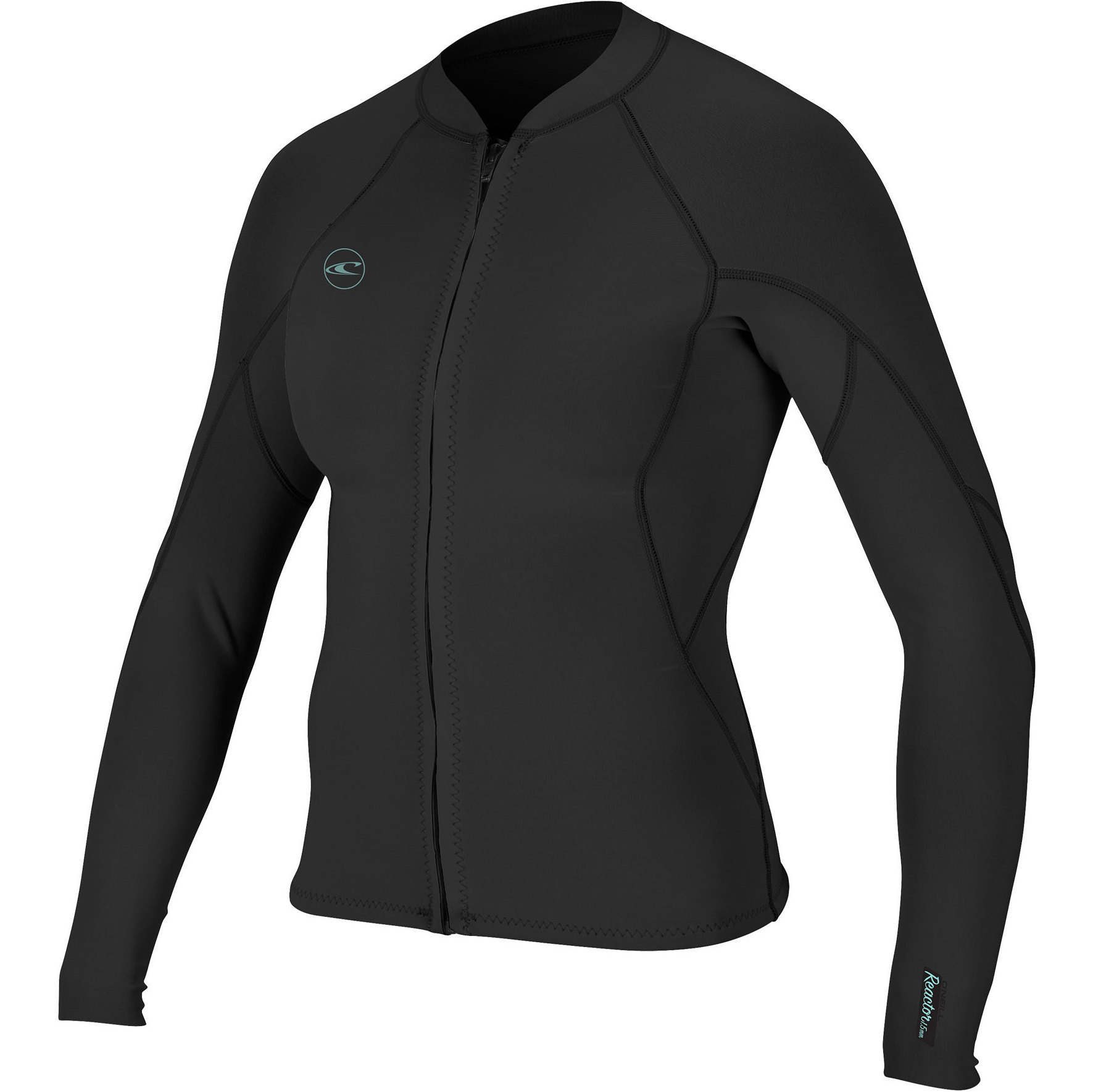 2026 O'neill Kvinder Reactor Ii 1.5mm Front Zip Neoprenjakke 5294 - Sort