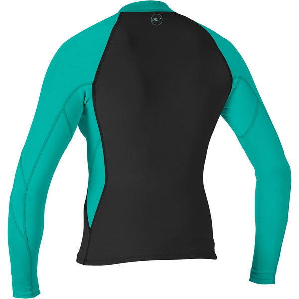 2026 O'neill Kvinder Reactor Ii 1.5mm Front Zip Neoprenjakke 5294 - Sort / Aqua