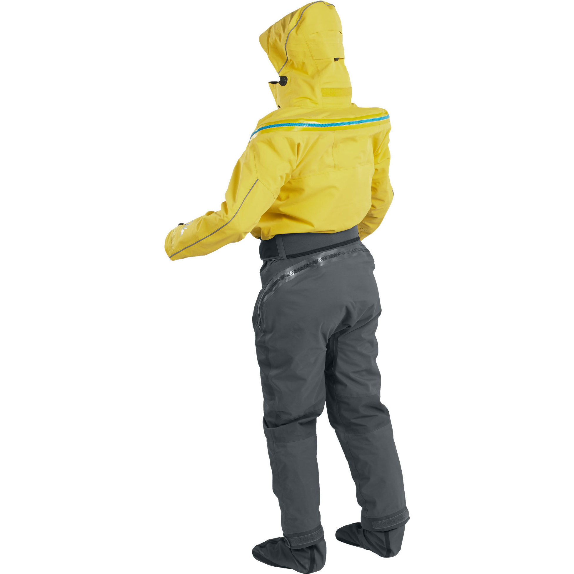 2025 Palm Dame Bora Touring Kajak Drysuit 12383 - Yellow / Jetgrå