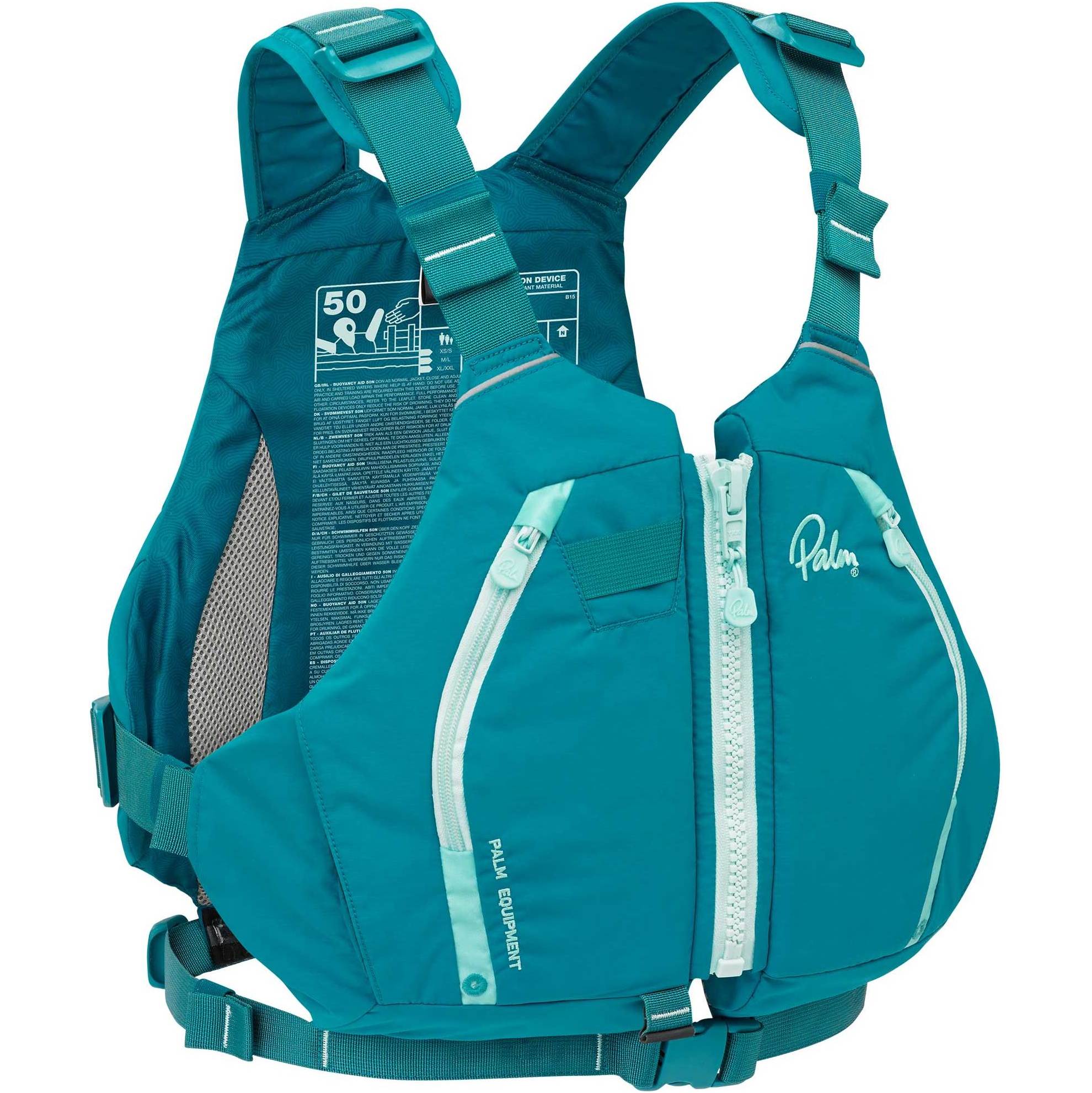 2026 Palm Kvinders Peyto Touring Kajak PFD 12640 - Blågrøn