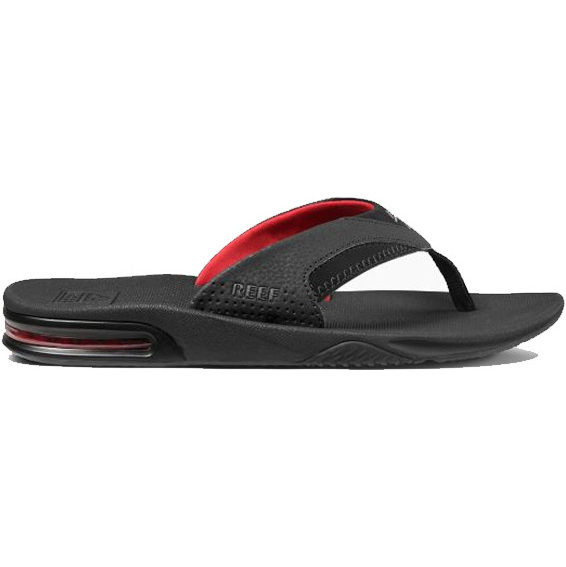 2018 Reef Fanning Bottle Opener Flip Flops BLACK / Red R02026