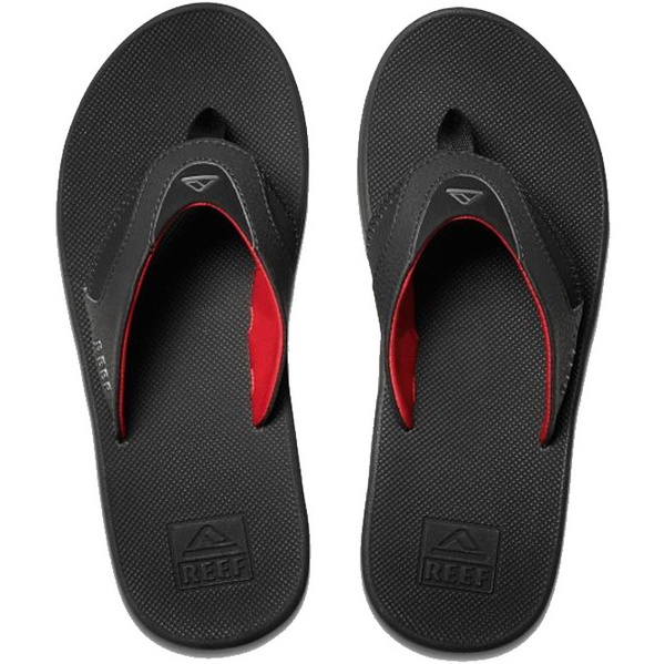 2018 Reef Fanning Bottle Opener Flip Flops BLACK / Red R02026