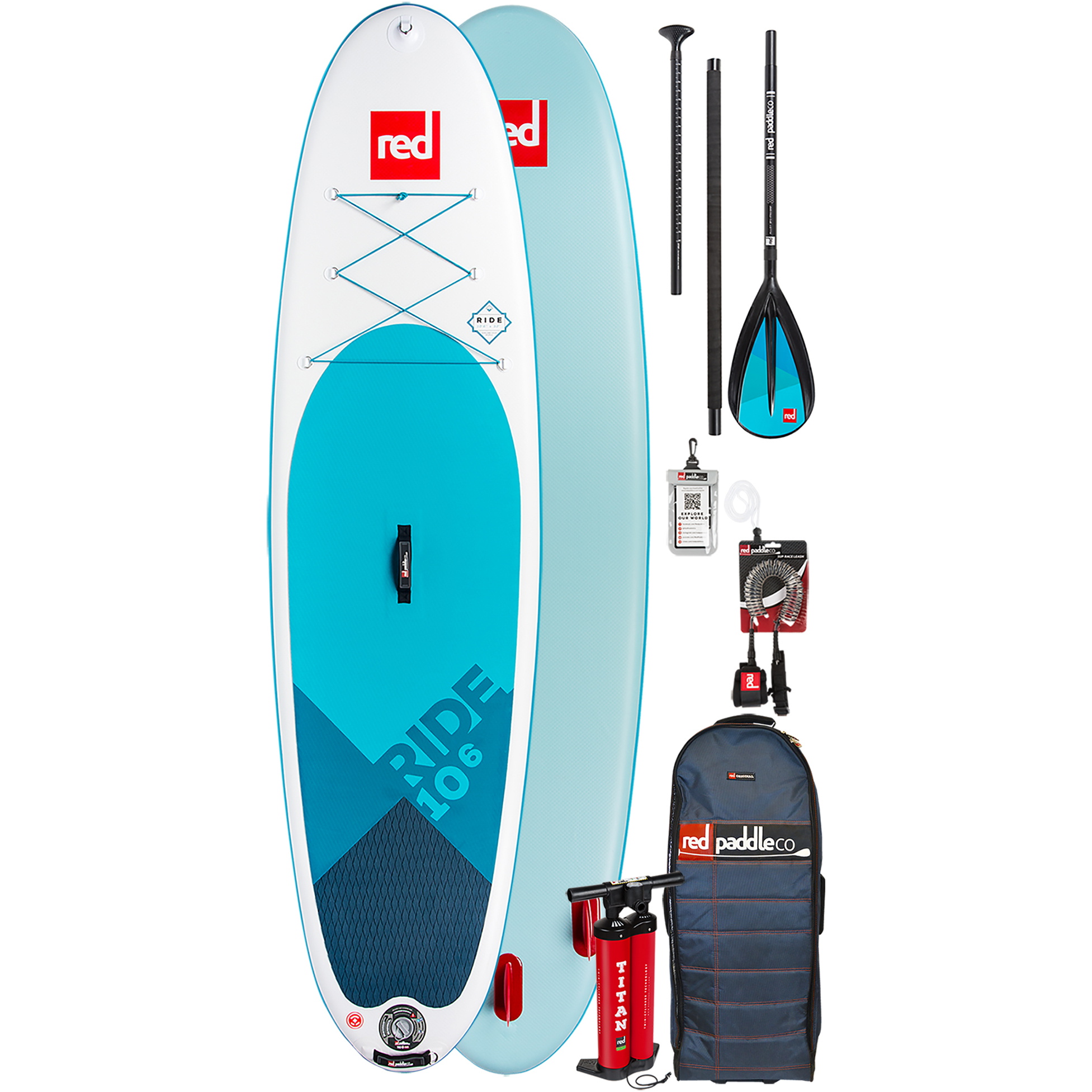 2019 Red Paddle Co Ride 10'6 Oppustelig Stand Up Paddle Board - Kun Bord - Til Pakker