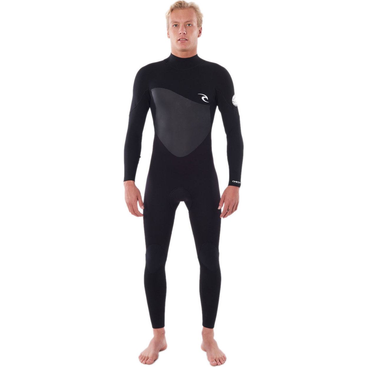 2023 Rip Curl Herre Omega 5/3mm Back Zip Våddragt Sort Wsm8mm