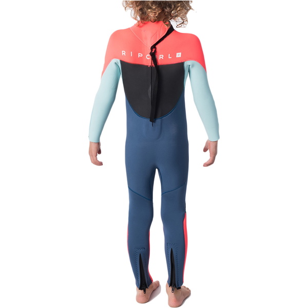 2021 Rip Curl Toddler Omega 3/2mm Gbs Back Zip Våddragt Wsmydo - Neon Pink