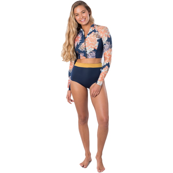 2021 Rip Curl Kvinders Searchers Højtaljede 1mm Neoprenshorts Wsh9cw - Navy