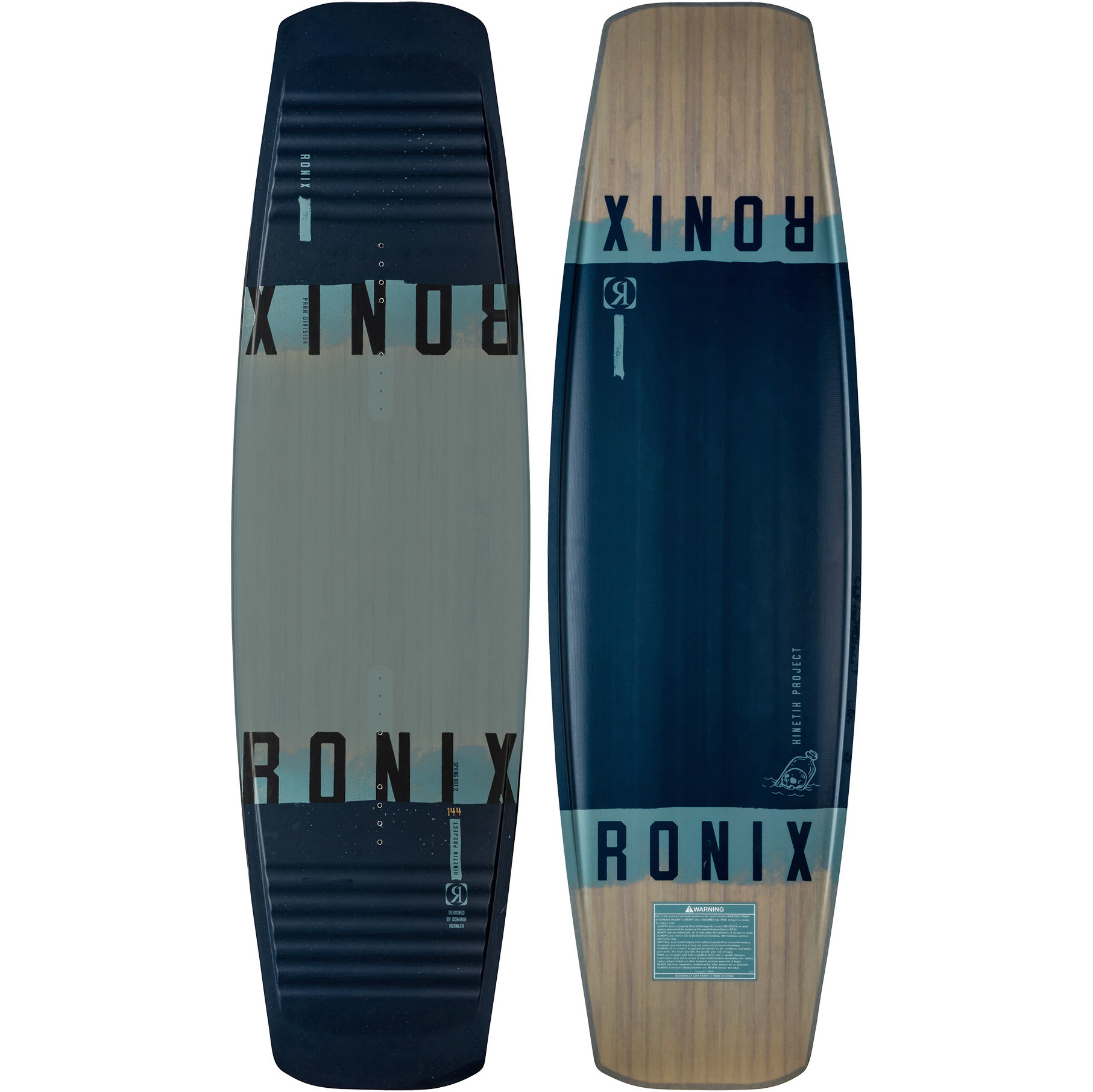 2022 Ronix Kinetik Project Springbox 2 Kabel Wakeboard 22220 - Navy / Grå / Sort