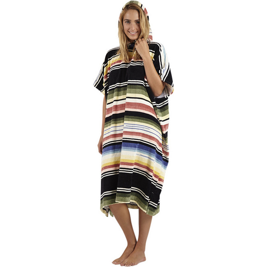 2019 Billabong Salty Hættehåndklæde / Skiftende Poncho F4br05