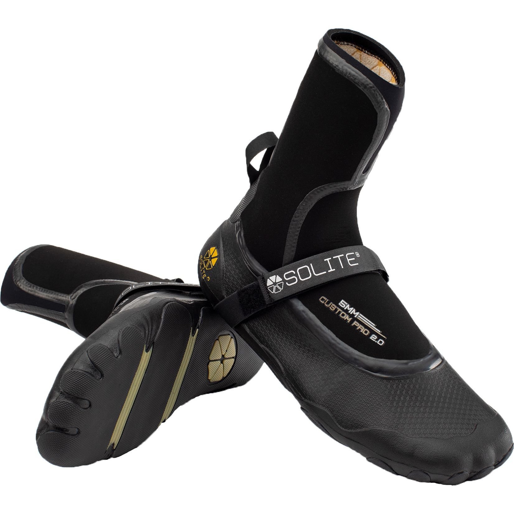 2025 Solite Custom Pro 2.0 5mm Neopren Støvler 21002 - Sort / Gummi