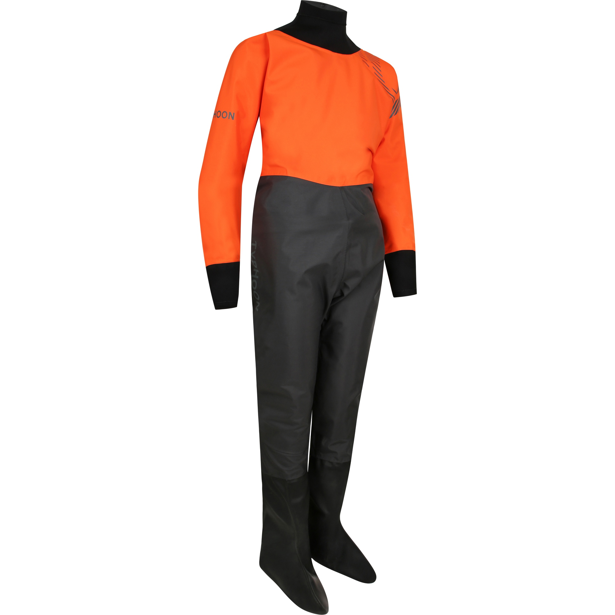 2026 Typhoon Junior Rhossilli Back Zip Tørdragt 100196 - Orange / Graphite