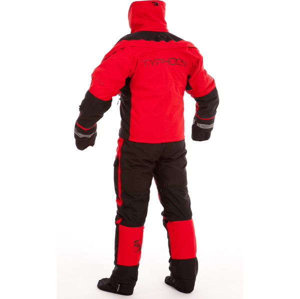 2019 Typhoon PS330 Xtreme Kajak / Ocean Sejlads Drysuit + Con Zip Sort / Rød 100.151