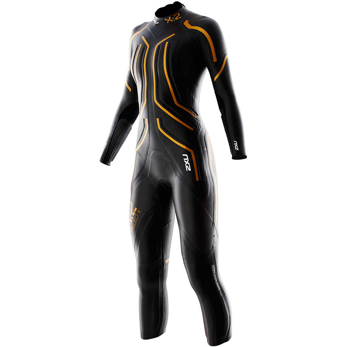 2XU Ladies X: 2 Project X TRIATHLON Wetsuit i sort / guld WW1825