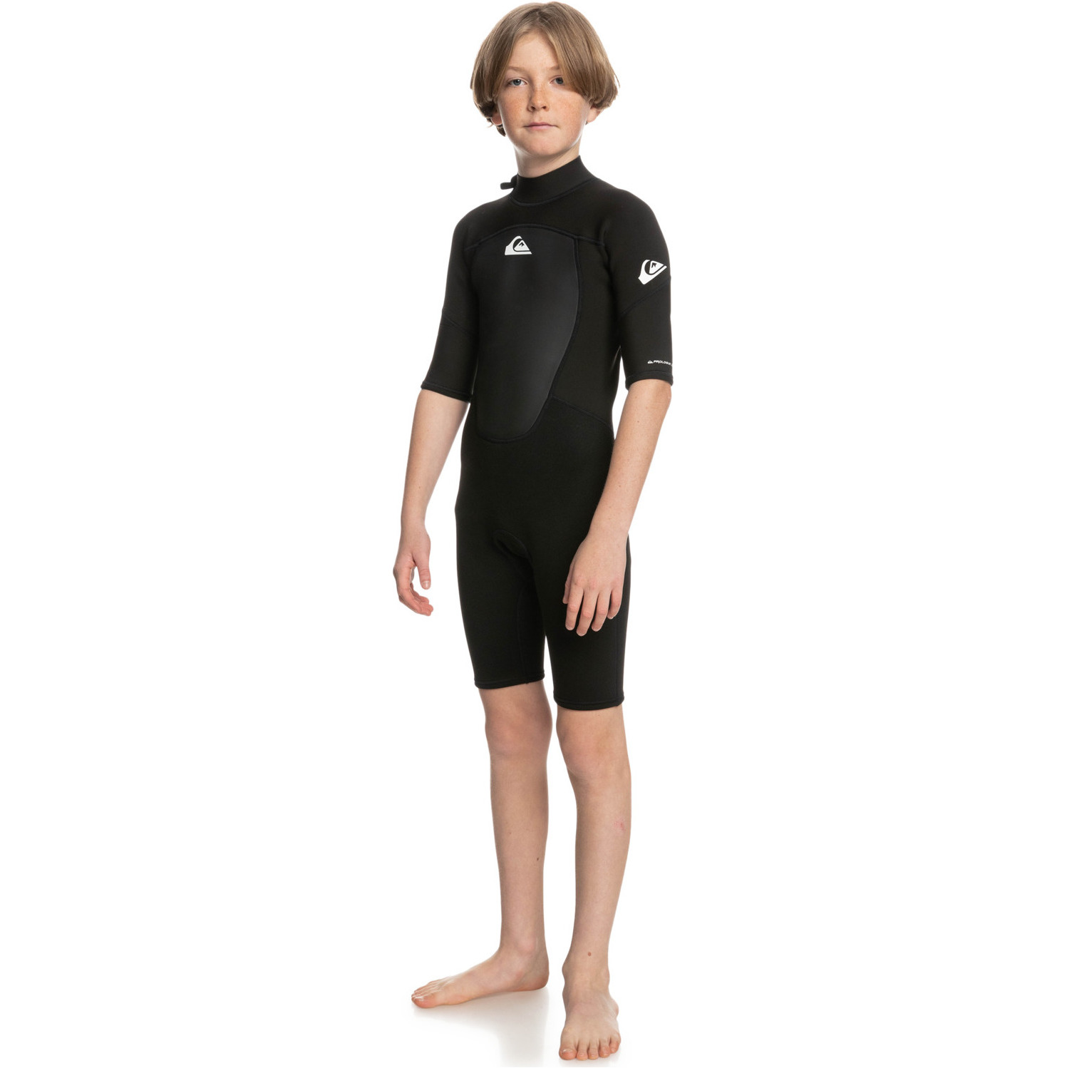 2025 Quiksilver Dreng Prologue 2mm Back Zip Shorty Våddragt Eqbw503021 - Sort