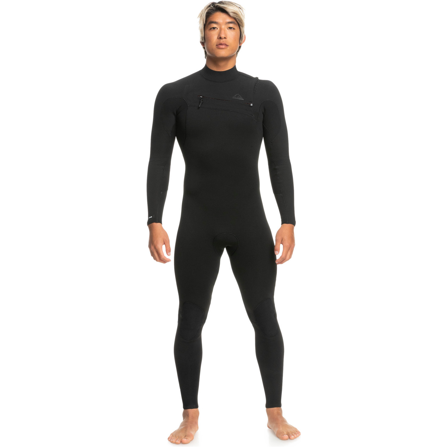 2024 Quiksilver Mens Highline 3/2mm Chest Zip Våddragt EQYW103157 - Black