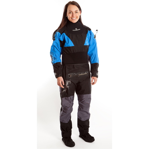 Typhoon Multisport Extreme Latex Ladies Drysuit +Con Zip Inc FLEECE 100131