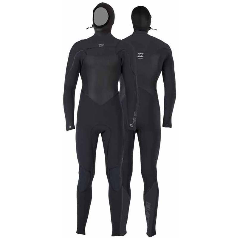 Billabong Xero Gold 7/6mm Hooded Steamer Wetsuit Black N47M01