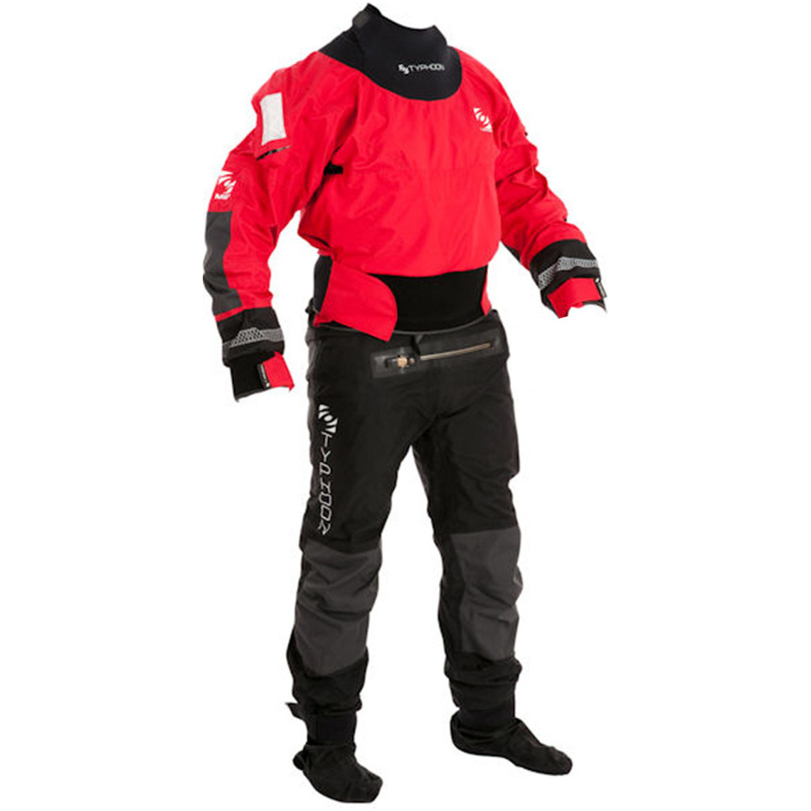 Typhoon Multisport 4 Fire LATEX SEAL Drysuit + Con Zip RED / BLACK 100140