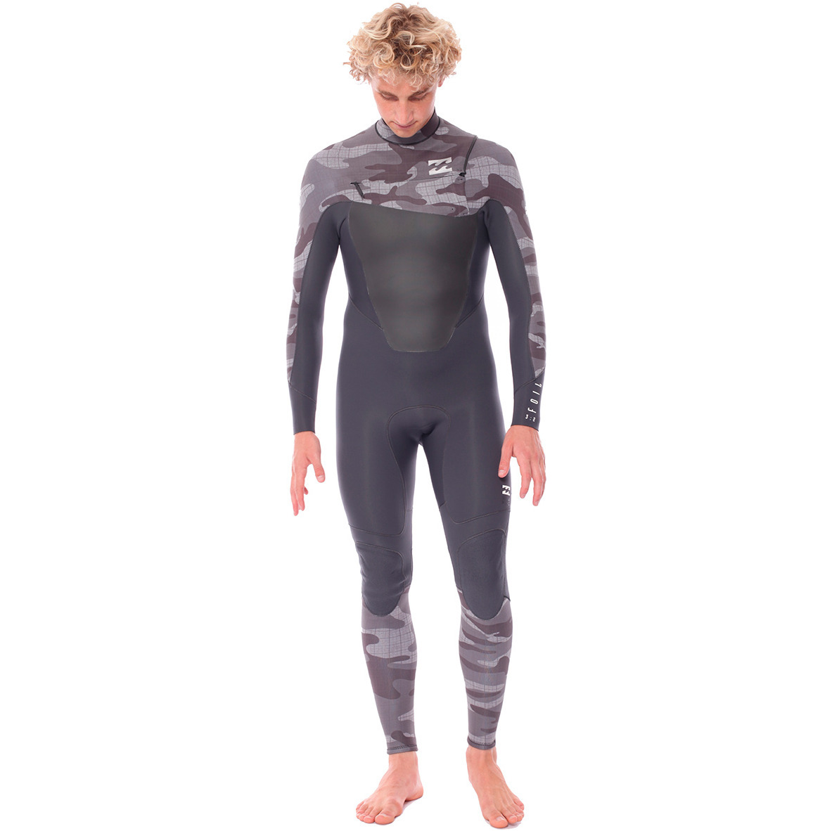 Billabong Foil 3/2mm Chest Zip GBS Steamer Wetsuit CAMO U43M06