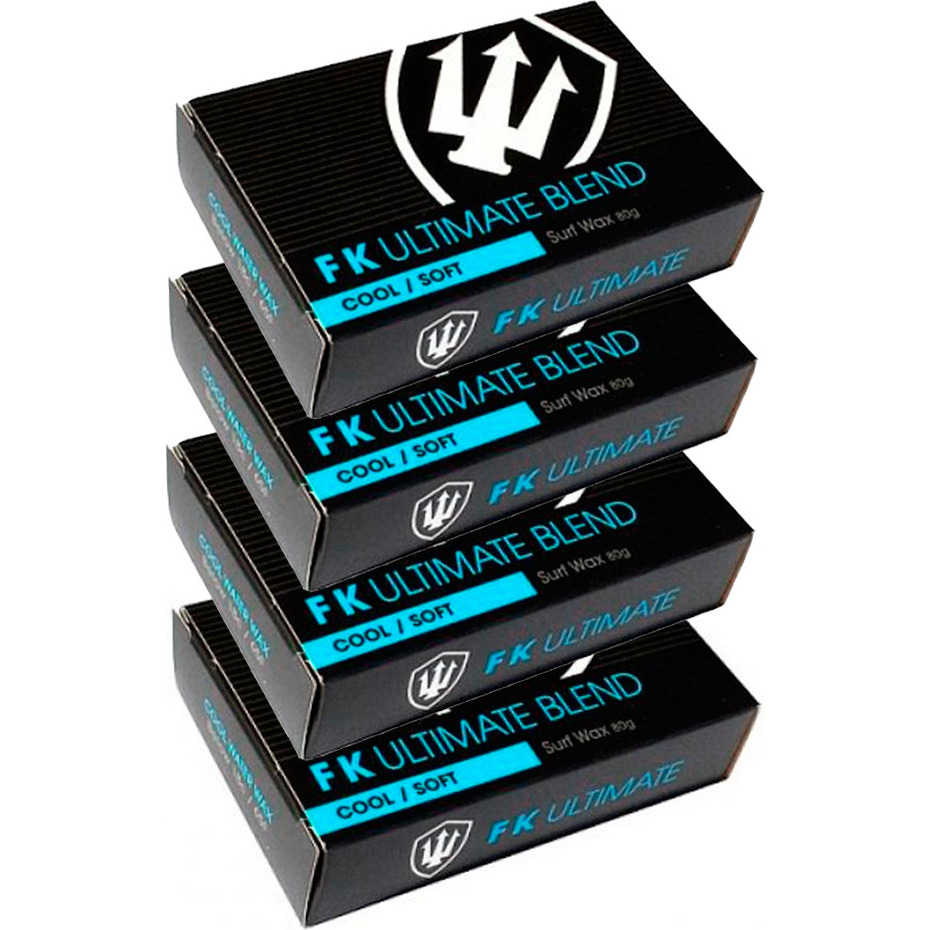 Far King Ultimate Blend Surf Wax - Pakke med 4 - Cool / Soft