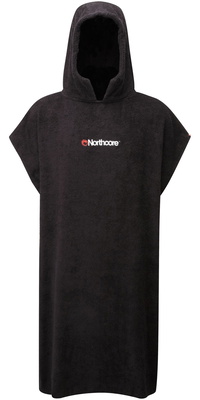 2026 Northcore Beach Basha Håndklæde Med Hætte, Skiftende Robe / Poncho Noco24 - Sort