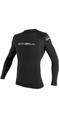 2026 ONeill Mens Basic Skins LangÃ¦rmet Rash Guard 3342 - Black