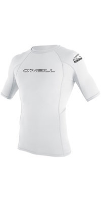 2026 Oneill Grundlæggende Skins Kortærmet Crew Lycra Vest 3341 - Hvid
