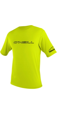 2026 ONeill Mens Basic Skins Kortærmet Solskjorte LIME 3402