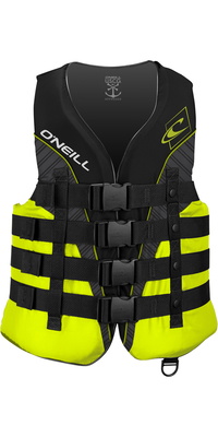 2026 Oneill Superlite 50n Ec Impact Vest 4723 - Sort / Lime / Smoke