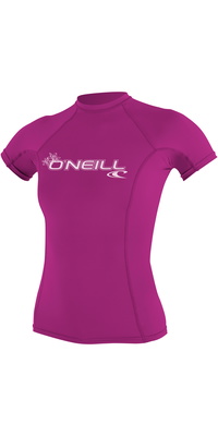 2026 Oneill Kvinders Grundlæggende Skins Kortærmet Crew Lycra Vest 3548 - Ræv Pink