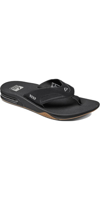 2026 Reef Herre Fanning Flip Flops BLACK SILVER R2026