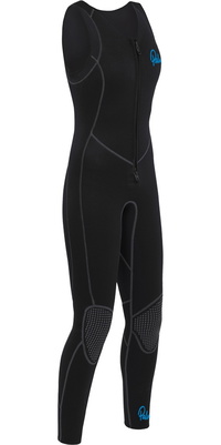 2026 Palm Womens Quantum 3mm Neoprene Front Zip Long John Wetsuit BLACK 12236