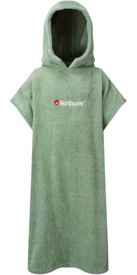 2026 Northcore Børn Strand Basha Hætteklædte Håndklæde Skiftende Robe / Poncho Noco24d - Grøn