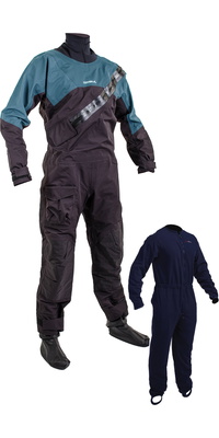 2025 Gul Junior Dartmouth Eclip Zip Drysuit & Underfleece GM0389-B9 - Black / Blå