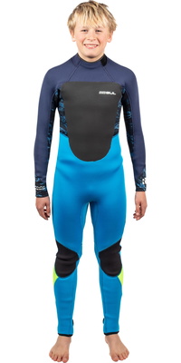 2025 Gul Junior Response 5/3mm Back Zip Våddragt RE1218-C1 - Blå Påske / Navy