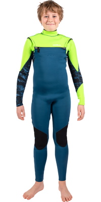 2025 Gul Junior Response FX 3/2mm Chest Zip Våddragt RE1252-C1 - Navy / Sulphur