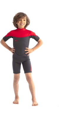 2026 Jobe Junior Boston 2mm Back Zip Shorty Våddragt 3036210 - Rød