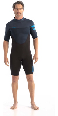 2026 Jobe Herre Perth 3/2mm Back Zip Shorty Våddragt Med Lynlås 30362100 - Blue