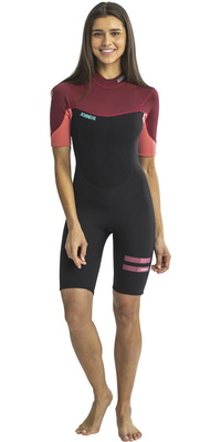 2026 Jobe Kvinder Sofia 3/2mm Back Zip Shorty Våddragt 3036220 - Lyserød