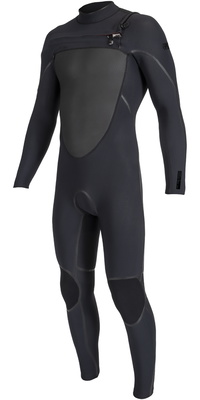 2025 Oneill Mand Psycho Tech 4/3mm Chest Zip Våddragt 5505 - Sort