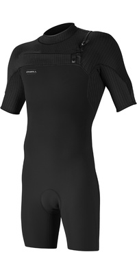 2026 ONeill Mens Hyperfreak 2mm Chest Zip Shorty Wetsuit 5495 -.. Black