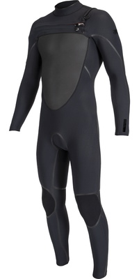 2025 ONeill Mens Psycho Tech 5/4+mm Chest Zip Våddragt 5544 - Black