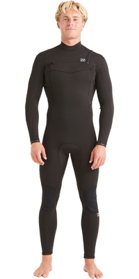 2025 Billabong Mand Absolute 5/4mm Chest Zip Våddragt Abyw100194 - Sort