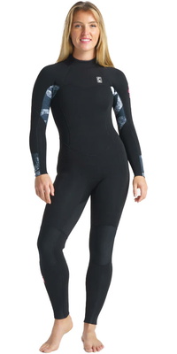 2025 C-Skins Womens Solace 5/4/3mm GBS Back Zip Wetsuit C-SO54WBZ - Sort / Tropisk Sort / Rose