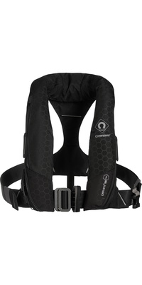 2026 Crewsaver Crewfit + 180N ISO Enkelt Automatisk Redningsvest Med Sele 9735BKAP - Black