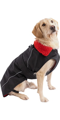 2026 Dryrobe Hundejakke V3DRDC  Black / Rød