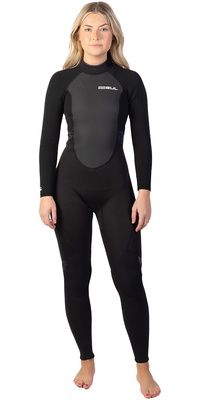 2026 Gul Kvinder Response 3/2mm Back Zip Våddragt Re1319-c1 - Sort
