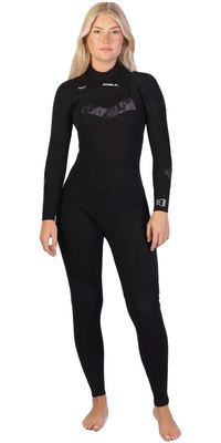 2026 Gul Womens Response Echo 3/2mm Våddragt Chest Zip RE1328 - Black / Broken Palm
