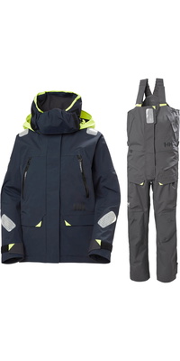2026 Helly Hansen Kvinders Skagen Offshore Jakke Og Bukser Sejldragt 3425634257 - Ebony / Navy