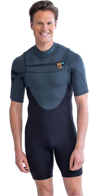 2026 Jobe Perth Mens 3/2mm Chest Zip Shorty Våddragt 303620003 - Grey