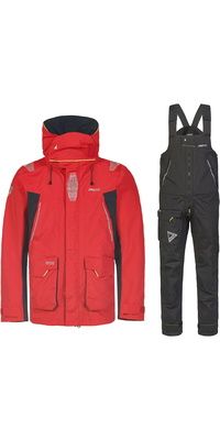 2026 Musto Herre BR2 Offshore Jakke Og Salopette Sejldragt - Rød / Black